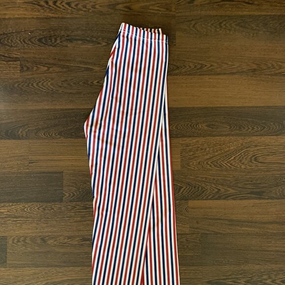 Size Large High Rise American Apparel Leggings - Red, White, and Blue - Picture 8 of 9